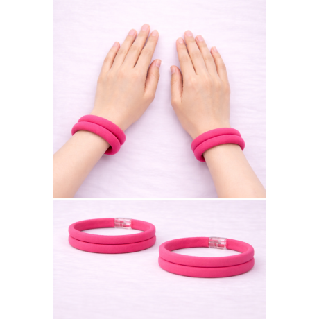 Bransolety na ręce - NEON RÓŻ